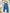 Ensemble fille Kiabi 18 mois blouse gaz de coton salopette jean blouse fleurs