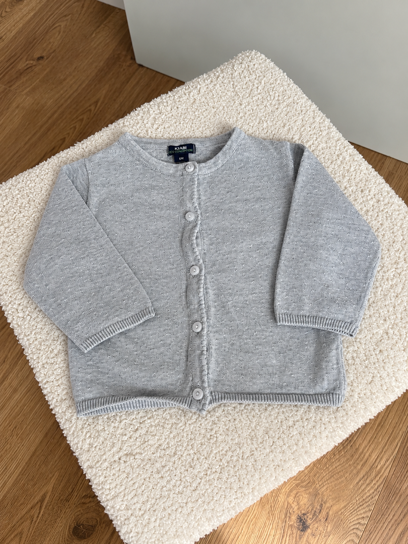 Gilet fille Kiabi gris 6 mois mi-saison manches longues