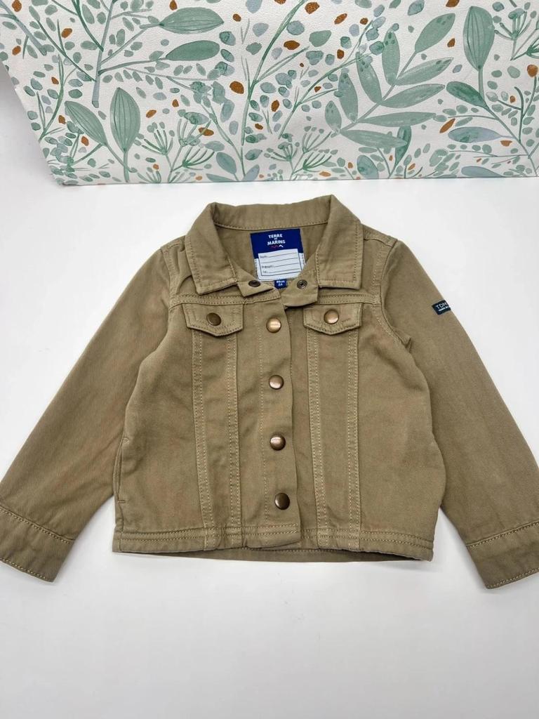 Veste en jean kaki fille - Terre de Marins 2 ans réf 162-92025