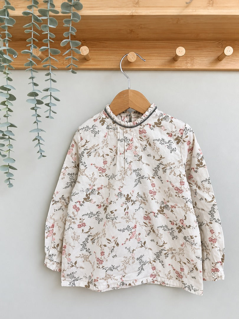 Blouse fleurie Neck & Neck fille 2 ans mi-saison manches longues