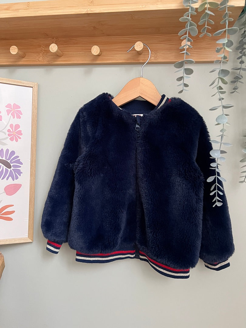 Veste fausse fourrure fille Du Pareil au Même Dpam - 4 ans - Marine