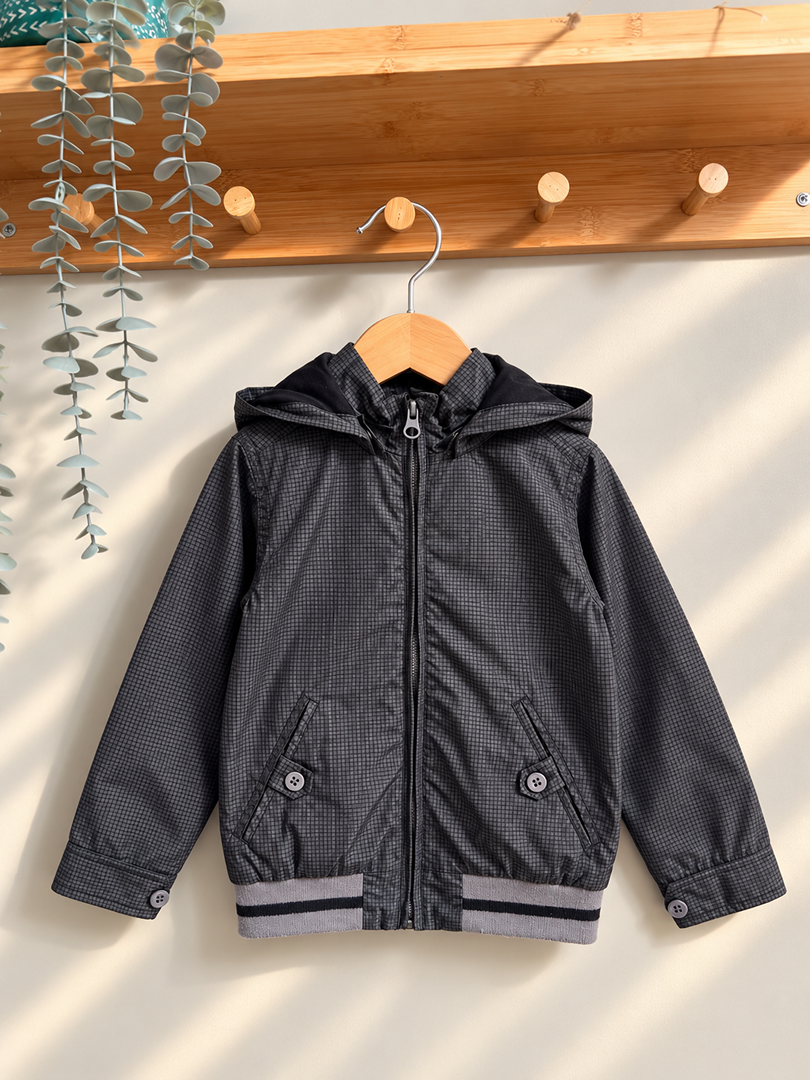 Coupe-vent Marèse Garçon mi-saison gris 4 ans manches longues