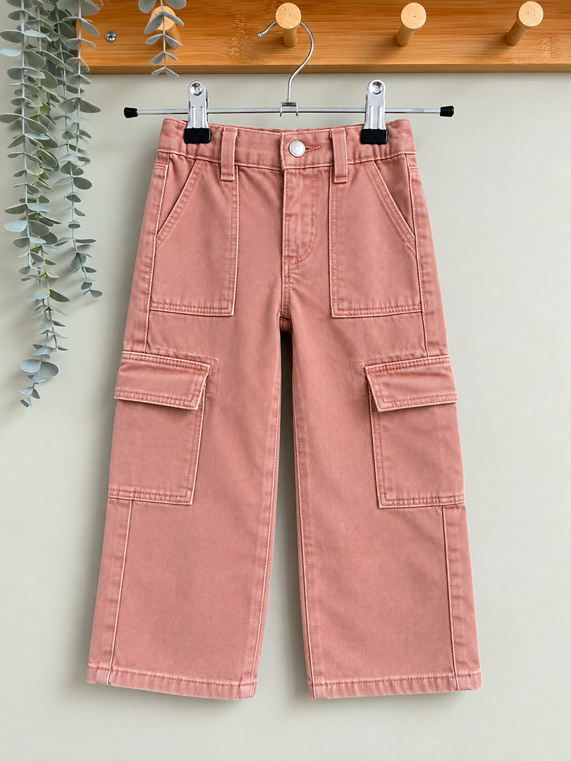 Pantalon cargo rose fille mi-saison Kiabi 3 ans