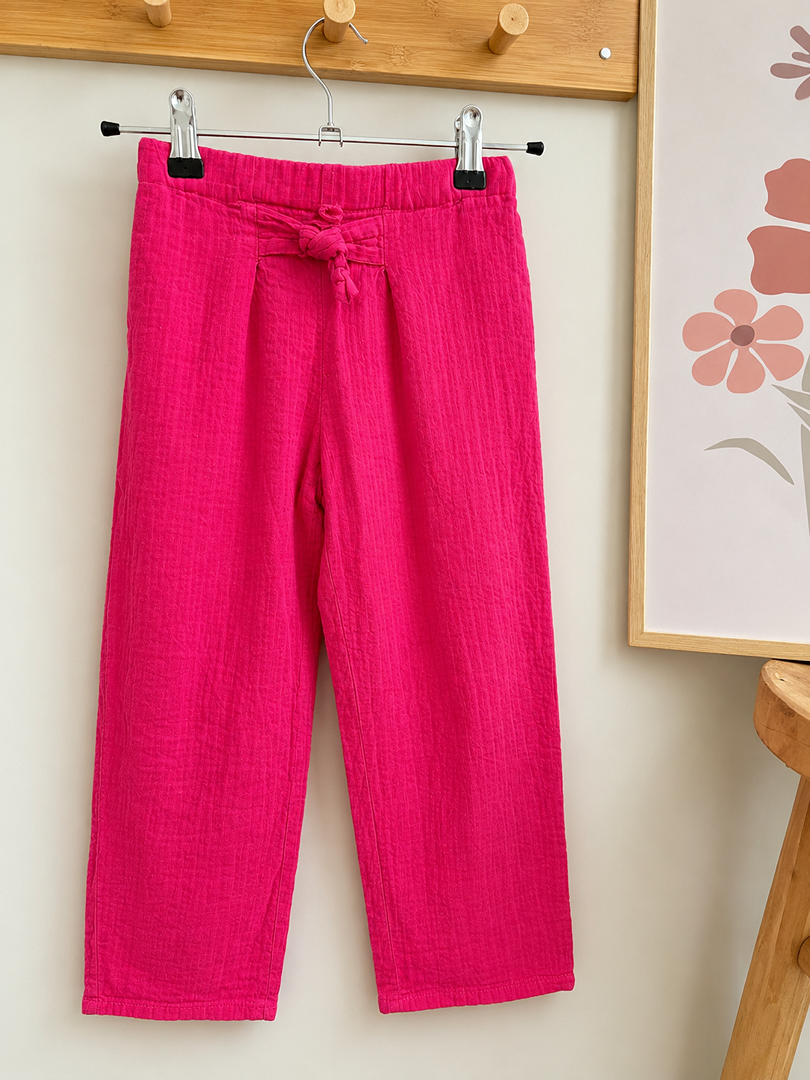 Pantalon fille Okaïdi rose 6 ans léger d'été en coton
