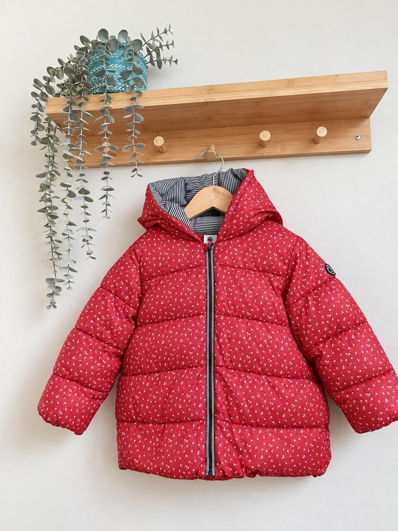 Doudoune fille Petit Bateau rouge hiver manches longues 3 ans
