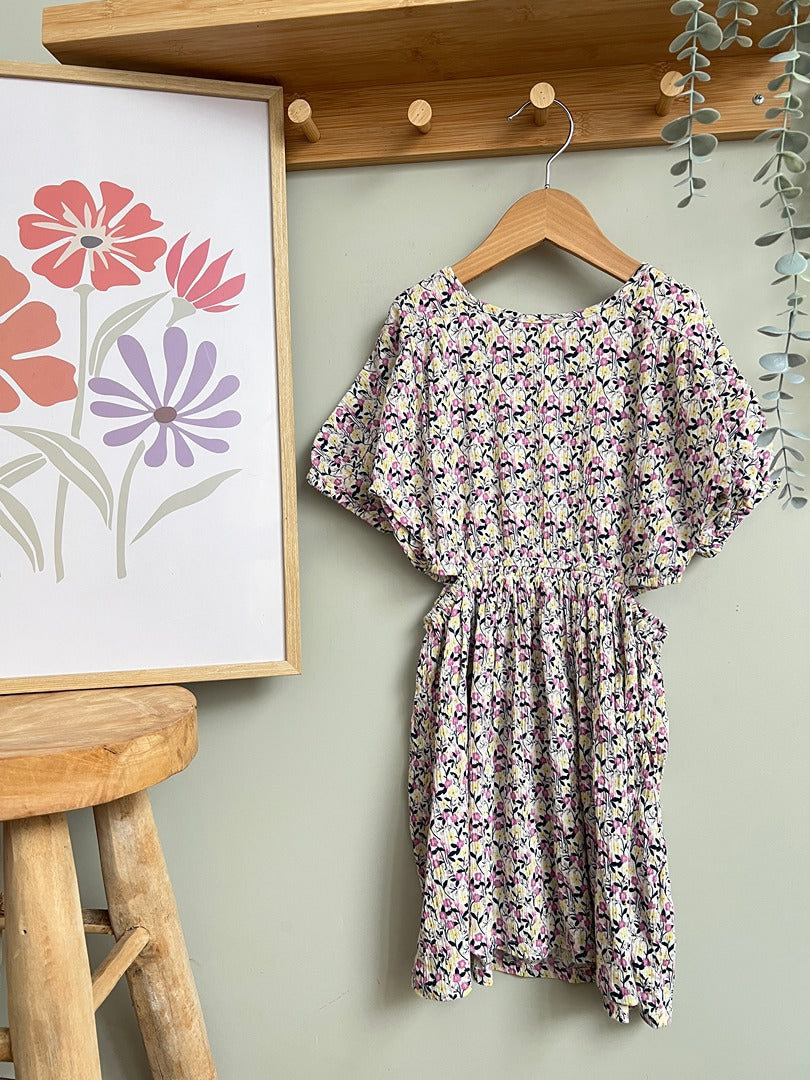 Robe fille Tape à l'œil 6 ans fleurie rose été manches courtes