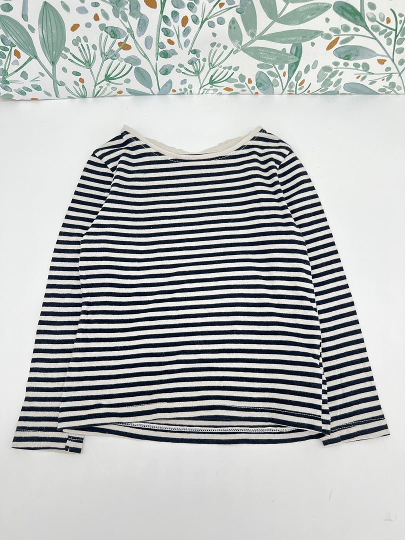 T-shirt manches longues mixte H&m - 3 ans 4 ans - rayé blanc noir