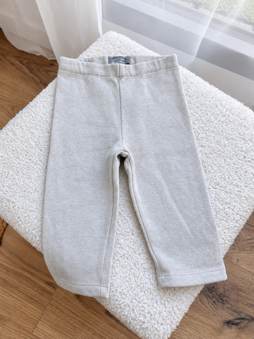 Legging molletonné fille Bout'chou beige automne hiver 6 mois