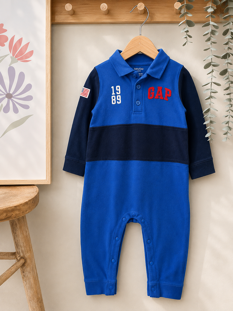 Combinaison sans pieds Garçon Babygap 2 ans Mi-saison bleu noir