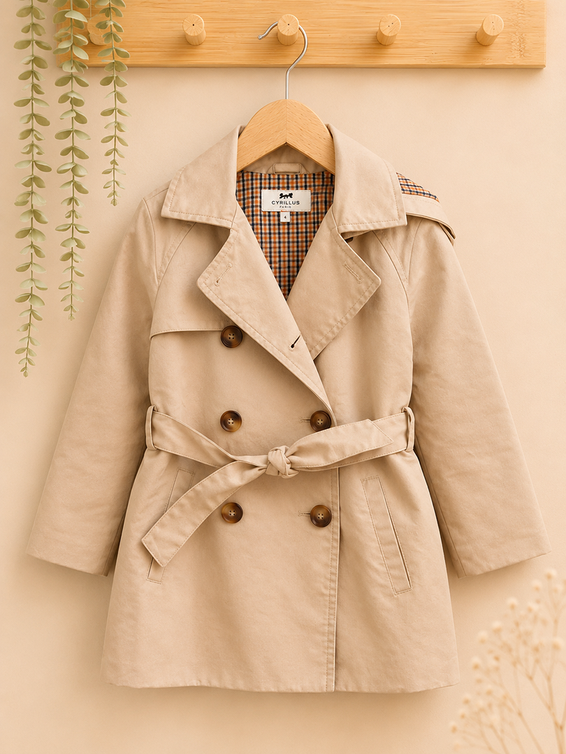 Trench beige Cyrillus fille 4 ans mi-saison