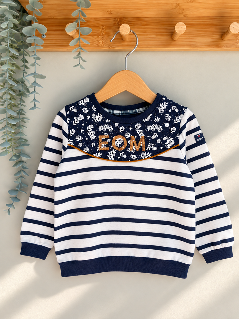 Pull marin fille Elle Est Ou La Mer ? 4 ans manches longues