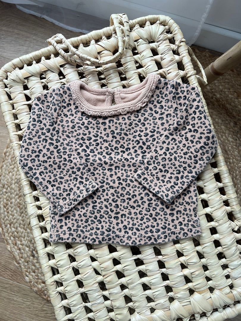 T-shirt manches longues Kiabi 1 mois léopard fille
