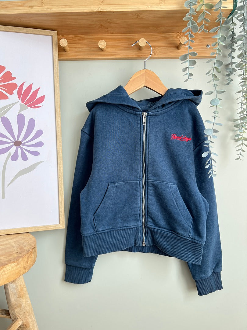 Sweat gilet à capuche zippé Galeries Lafayette 6 ans bleu marine garçon