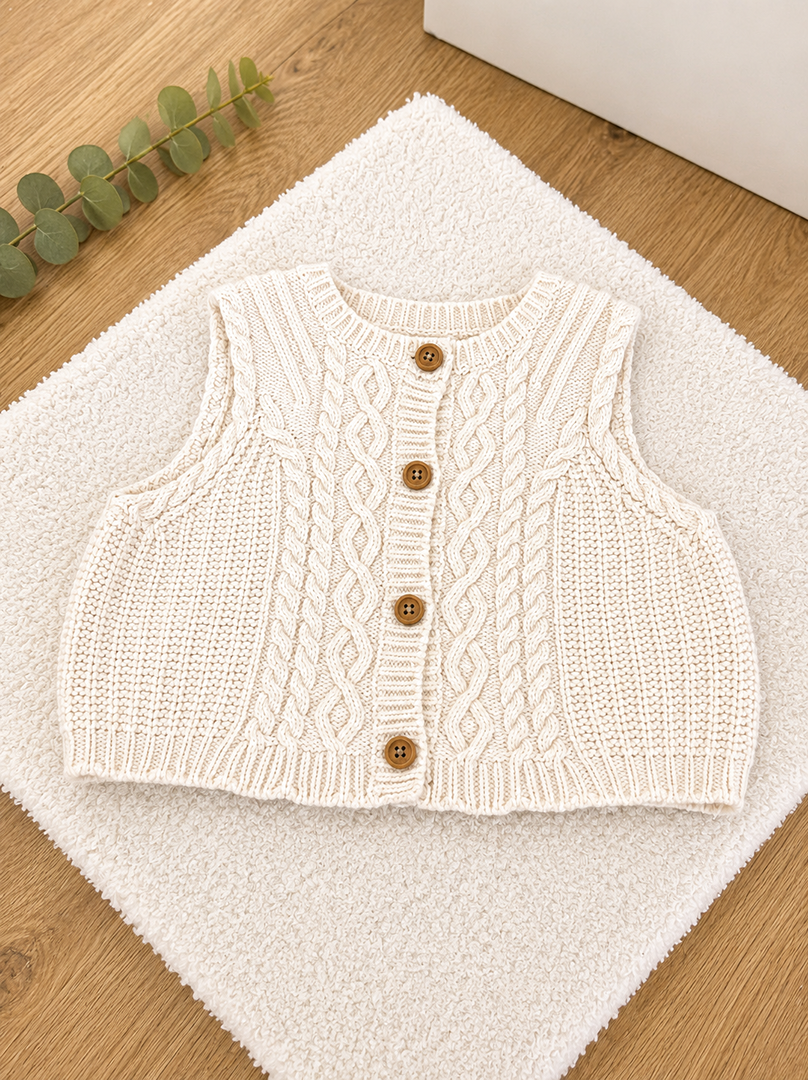 Gilet sans manches Cyrillus 6 mois tricot bébé Garçon