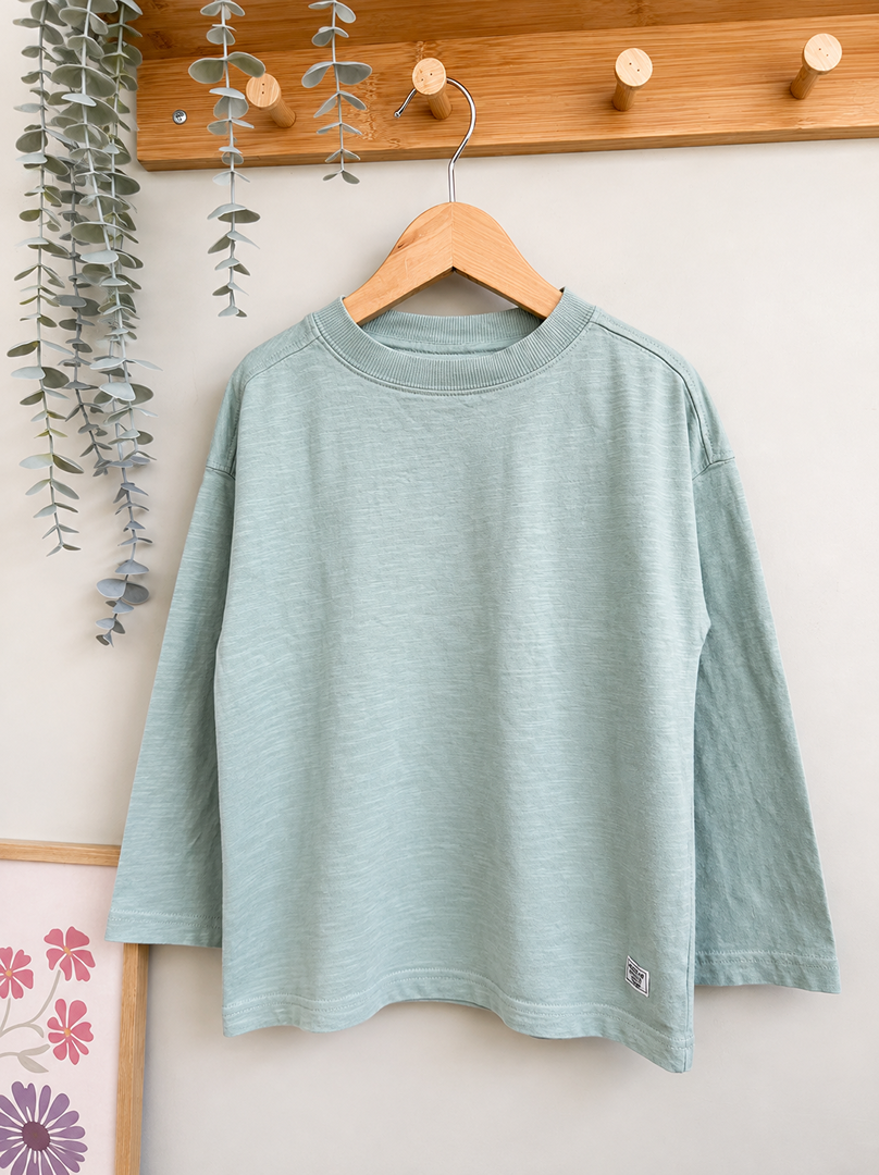 T-shirt manches longues Tape à l'œil vert garçon 2 ans 3 ans mi-saison