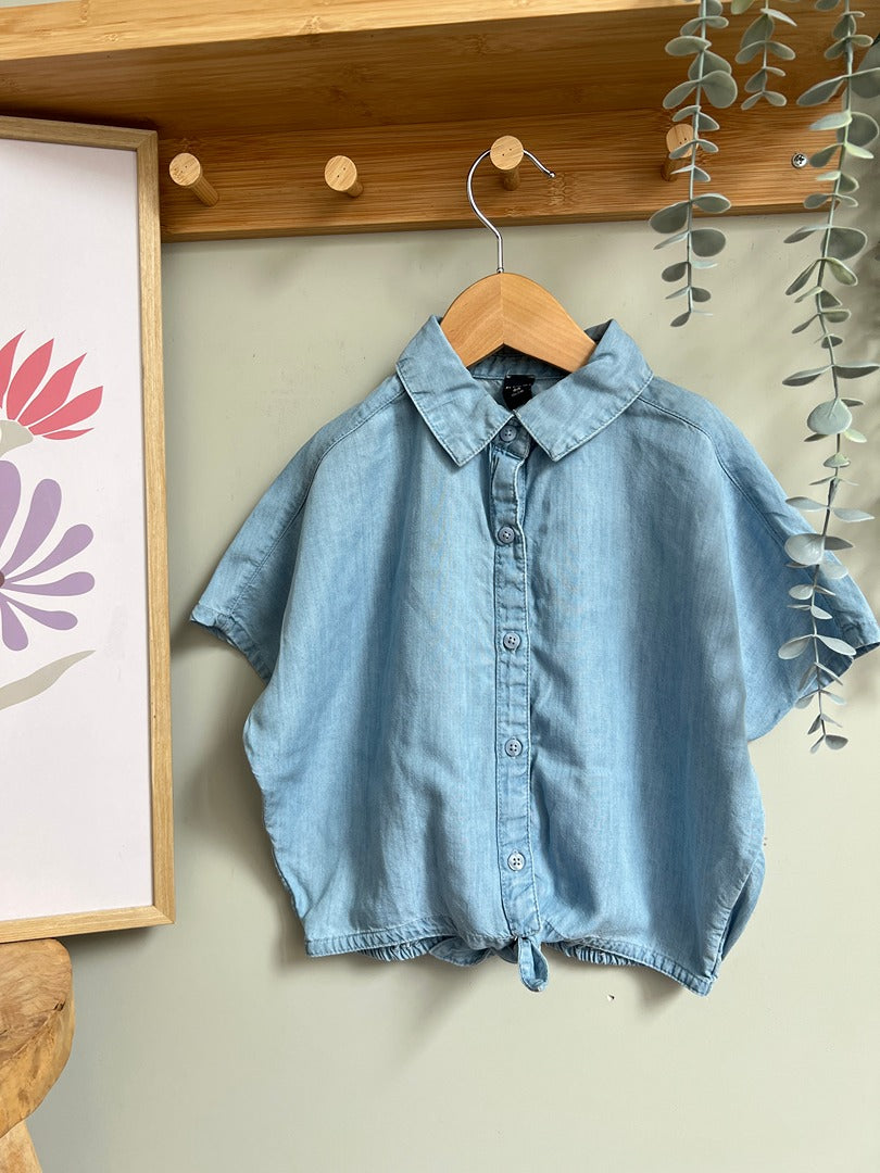 Chemise Fille Kiabi 6 Ans Manches Courtes Été bleu ciel