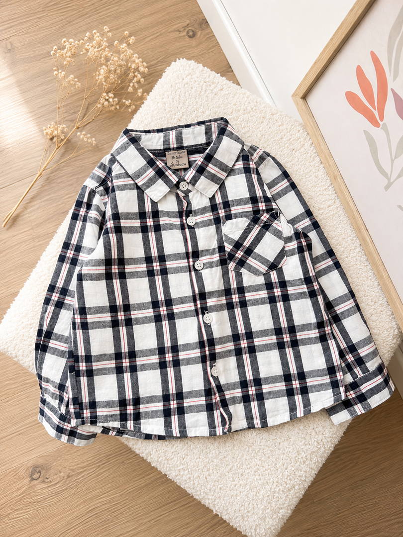 Chemise carreaux Du Pareil au Même Dpam 2 ans garçon manches longues