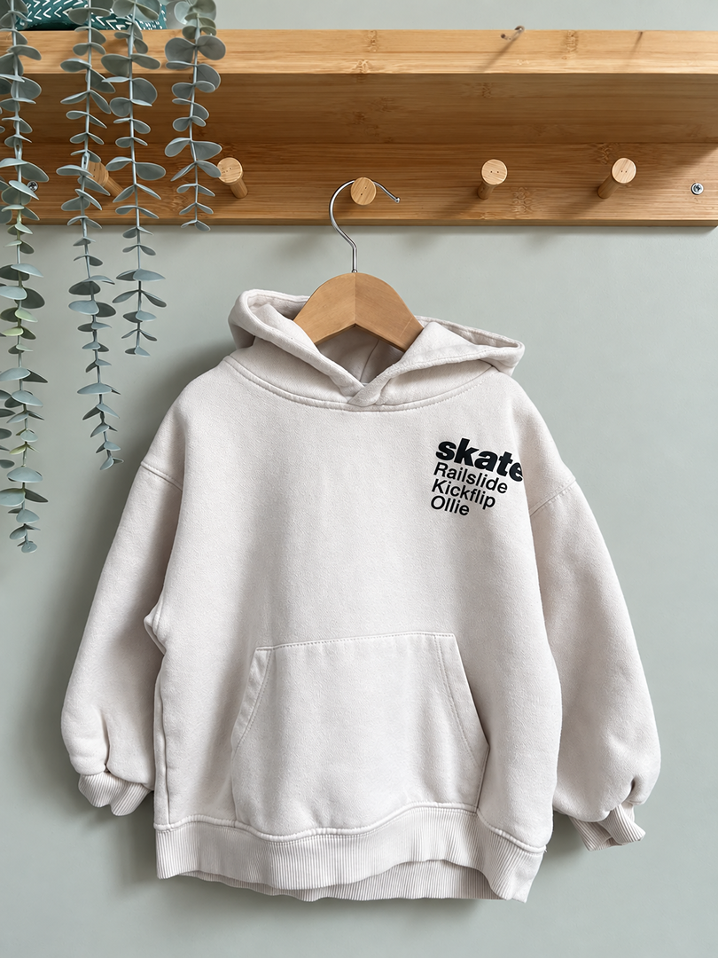 Sweat à capuche garçon Zara beige 6 ans mi-saison manches longues