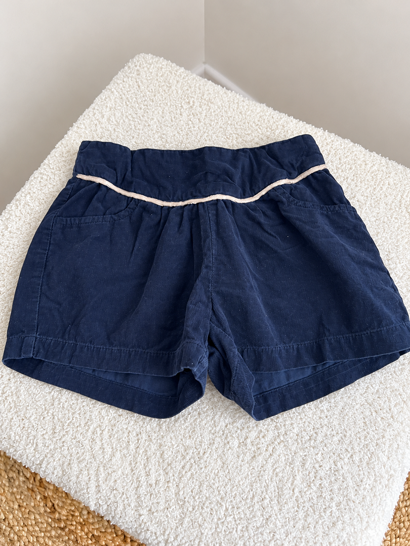 Short en velours fille Cyrillus 3 ans bleu marine velours automne