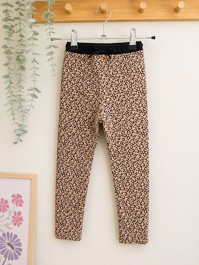 Legging fille Zara imprimé léopard marron 4 ans mi-saison