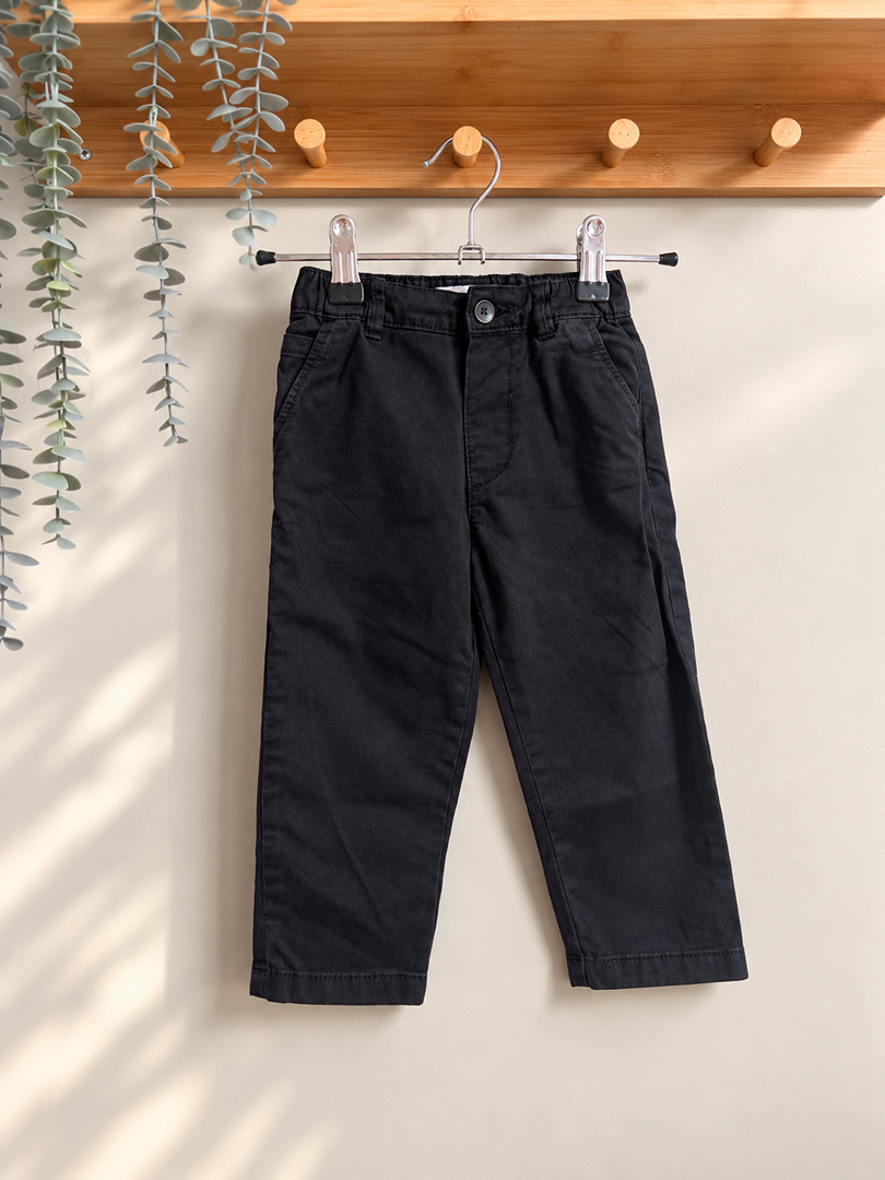 Pantalon garçon style chino Zara - 2 ans 92 cm - Noir