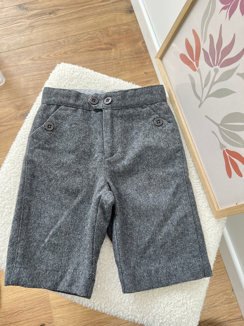 Pantalon large chino feutré garçon Jacadi - 6 mois - Gris chiné
