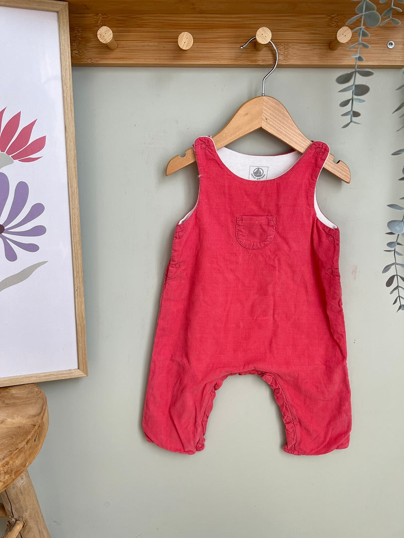 Combinaison / Salopette côtelé fille Petit Bateau - 3 mois - Rose