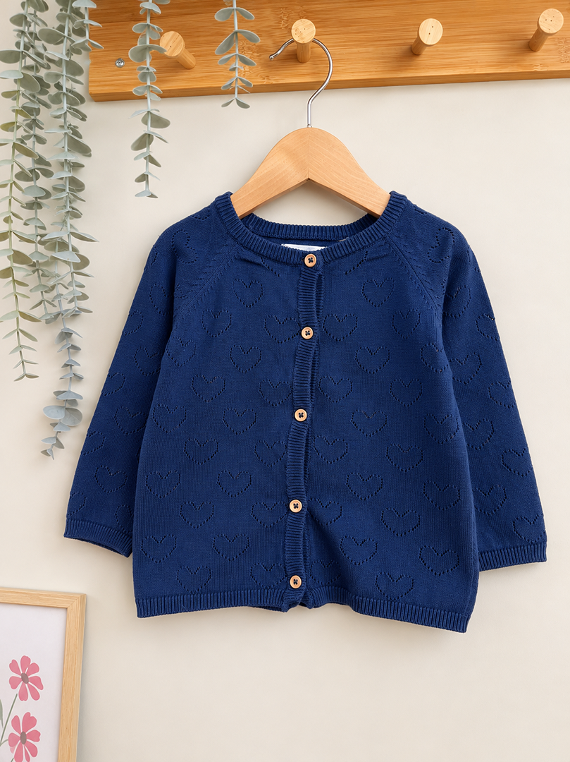 Gilet bleu Mes petits cailloux fille 3 ans mi-saison