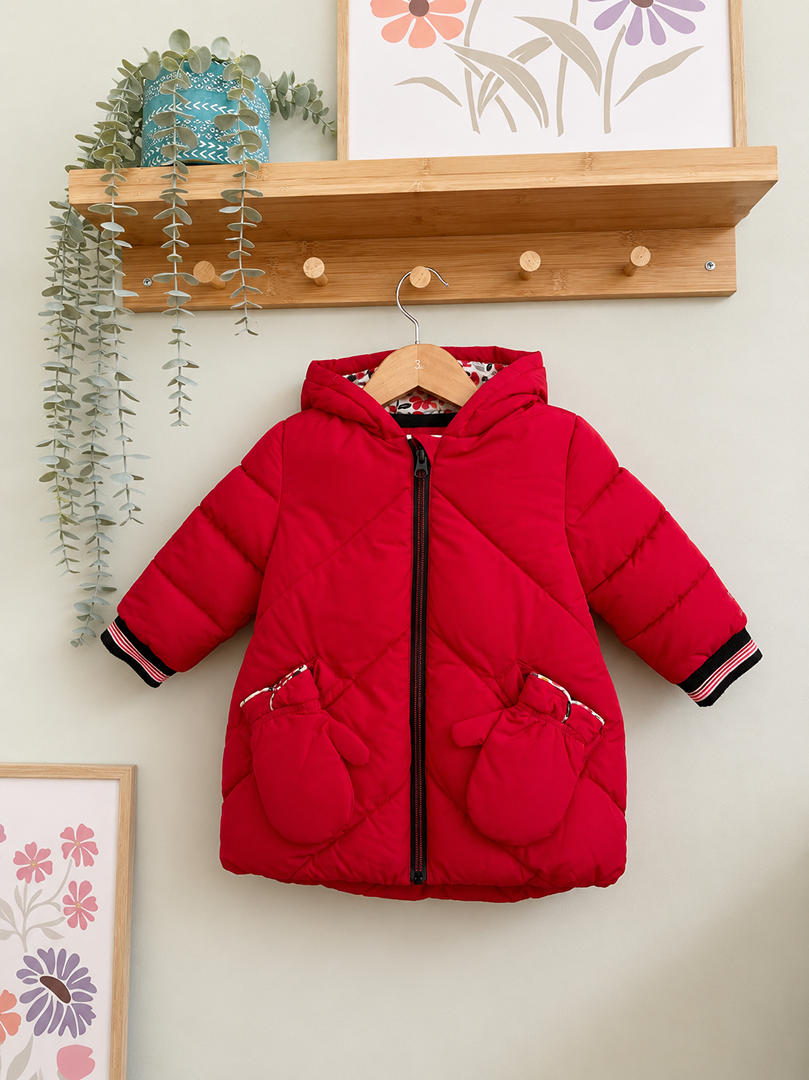 Doudoune Catimini rouge fille hiver 18 mois