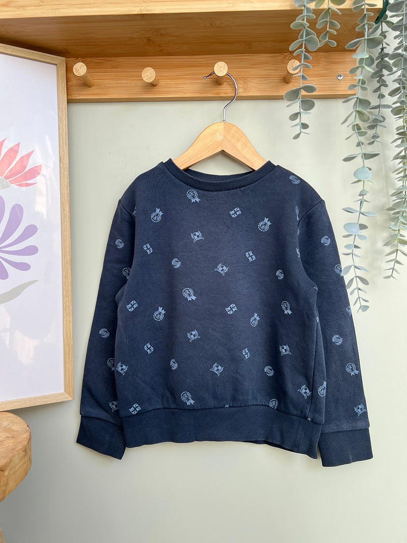 Sweat pull Tao Tape À L'oeil 4 Ans Garçon bleu marine