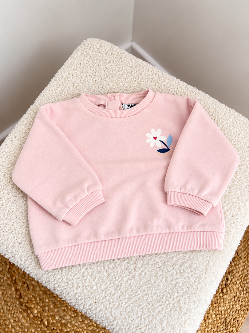 Sweat pull rose Tape à l'œil fille 6 mois mi-saison manches longues