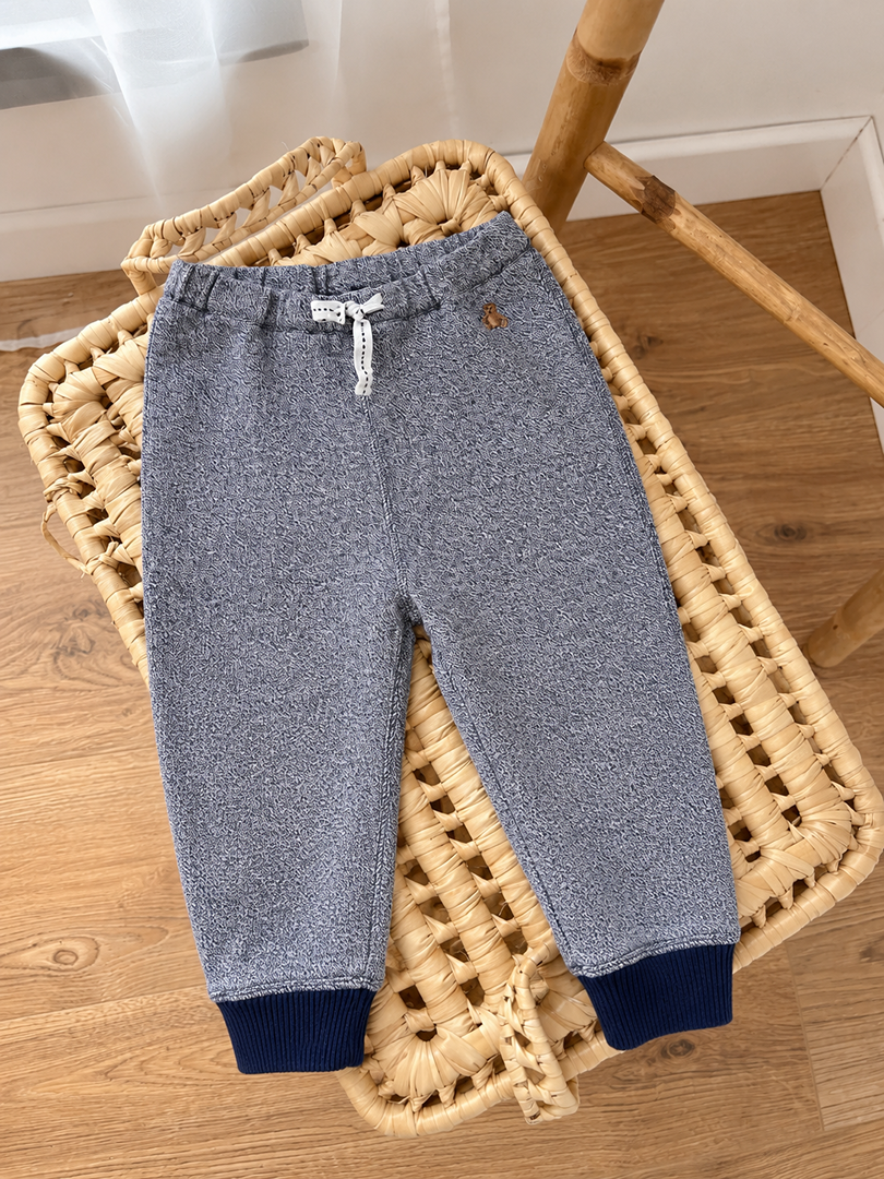 Pantalon jogging chiné Baby Gap 12 mois bleu garçon mi-saison