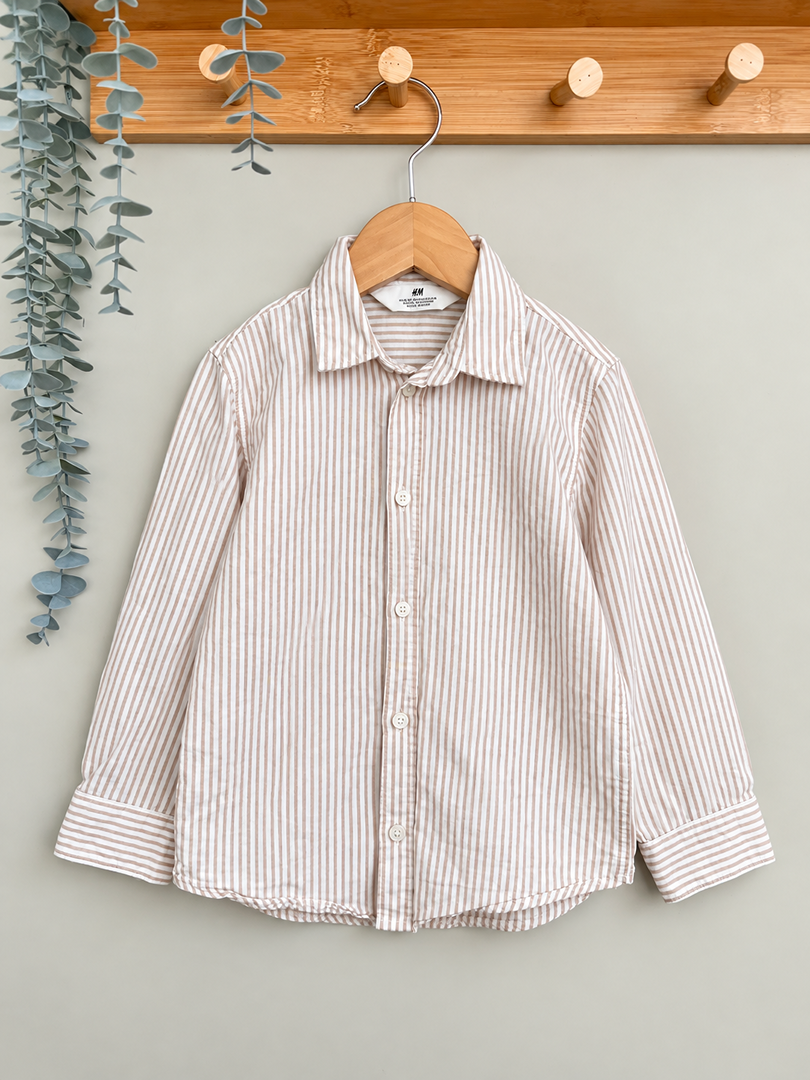 Chemise Garçon Manches Longues H&m 4 Ans Mi-saison Rayée