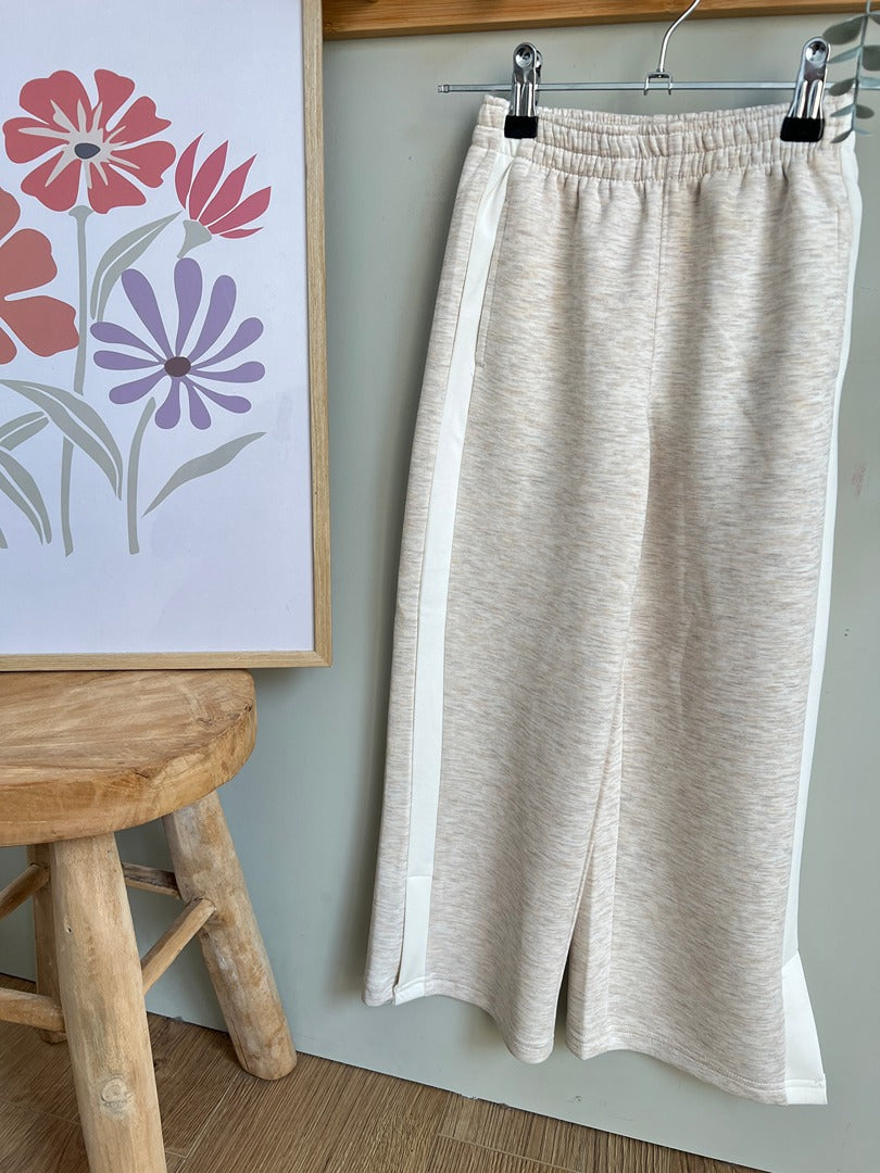 Pantalon de jogging large Zara fille 7 ans crème mi-saison neuf avec étiquette