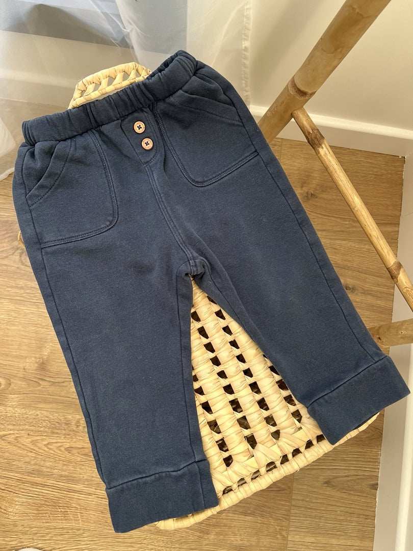 Pantalon jogging garçon Tape à l'oeil bleu marine 3 ans mi-saison