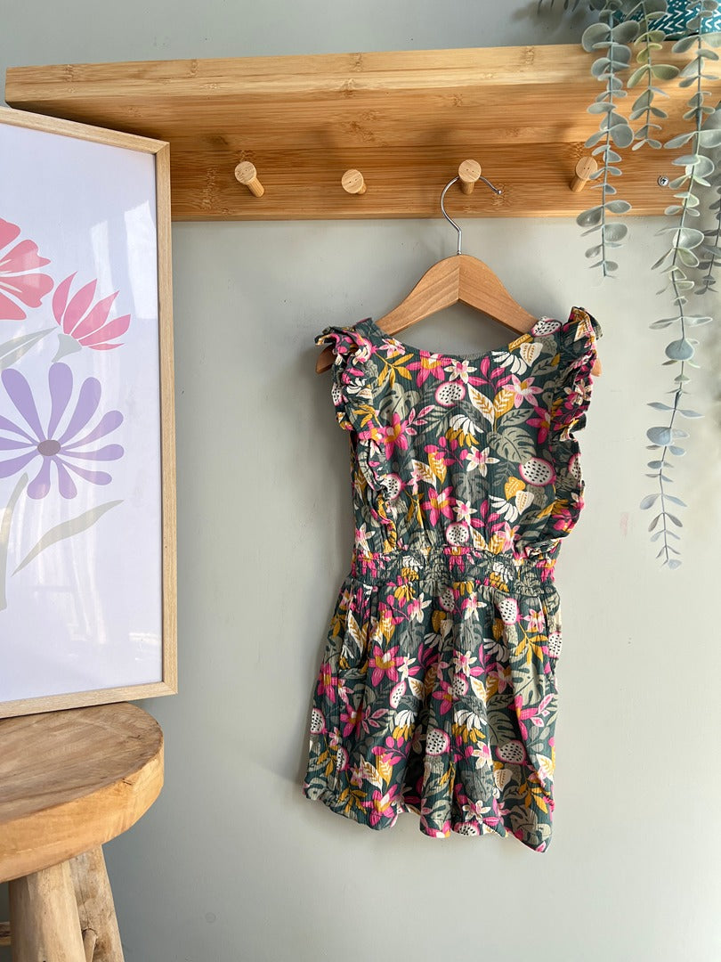 Combishort fille Tape à l'oeil 2 ans 3 ans floral été sans manches