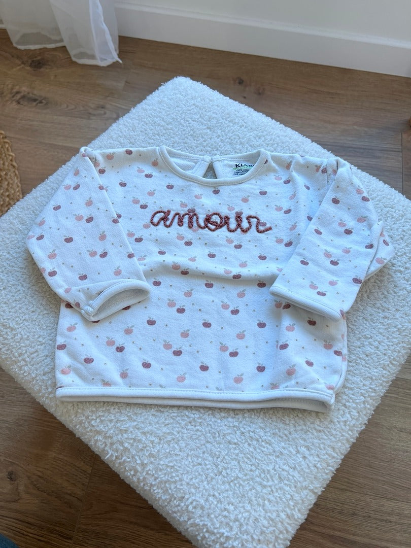 Sweat-shirt fille Kiabi crème mi-saison manches longues 6 mois