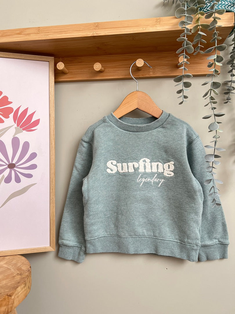 Sweatshirt pull Cyrillus garçon vert 4 ans manches longues
