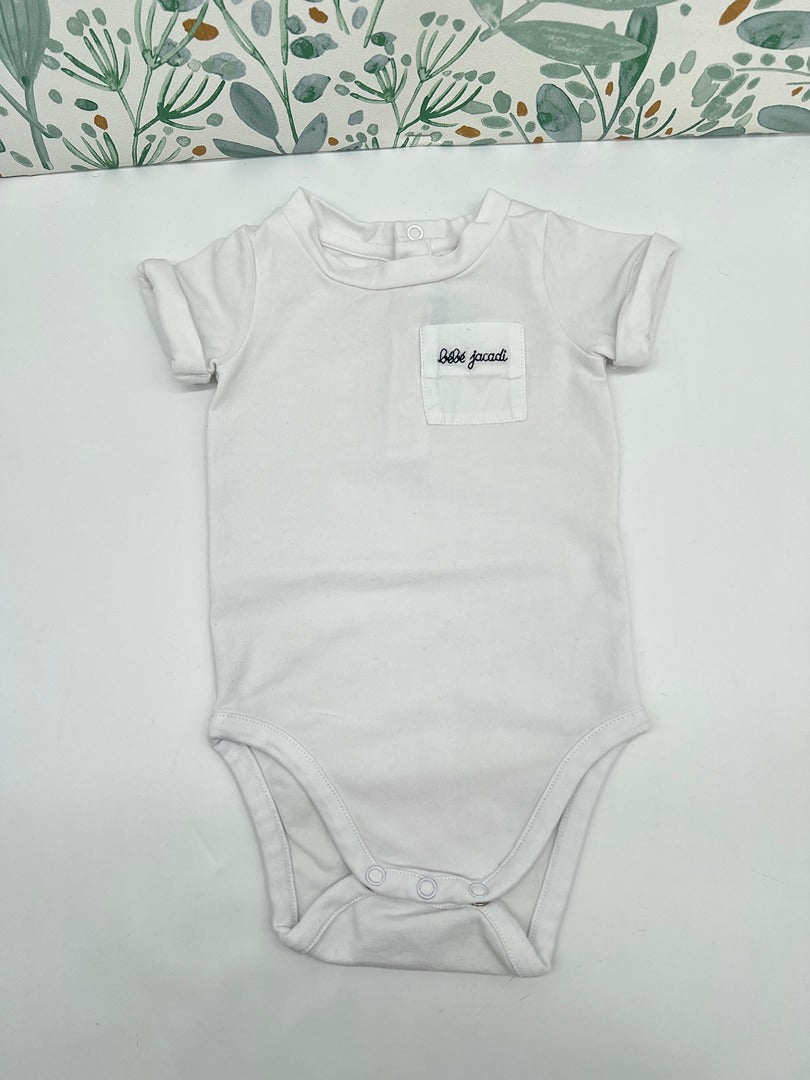 Body été manches courtes Jacadi - 3 mois - Blanc - mixte garçon ou fille