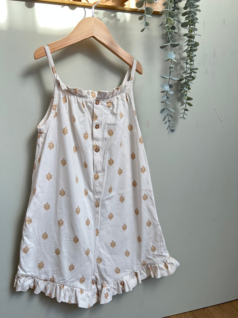 Combishort / combinaison été fille Tex - 8 ans - Blanc