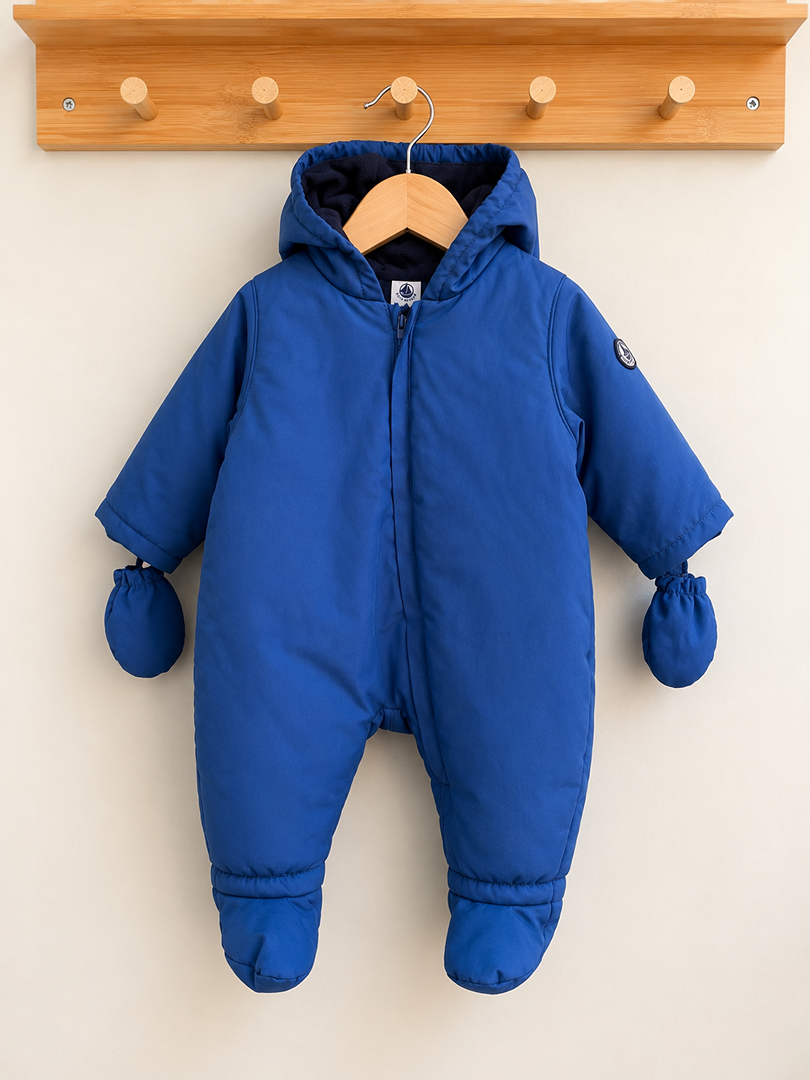 Combinaison pilote Petit Bateau 3 mois bleu hiver garçon