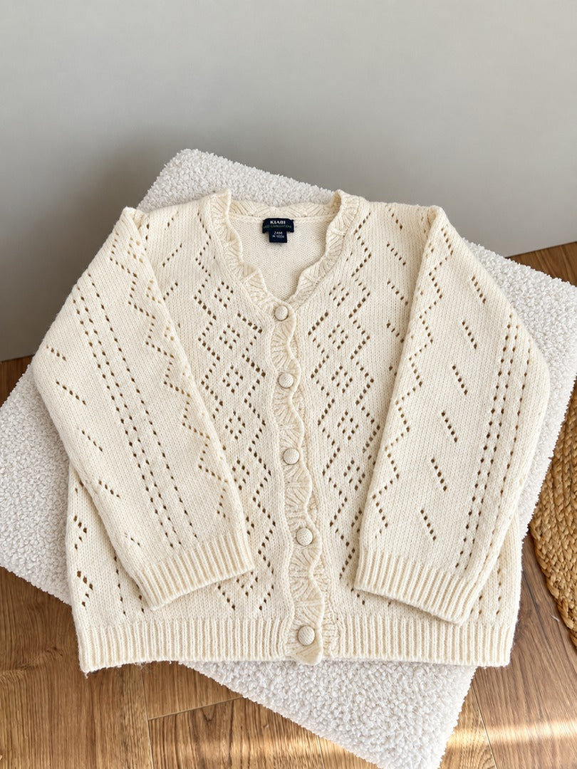 Gilet ajouré fille Kiabi beige 2 ans mi-saison