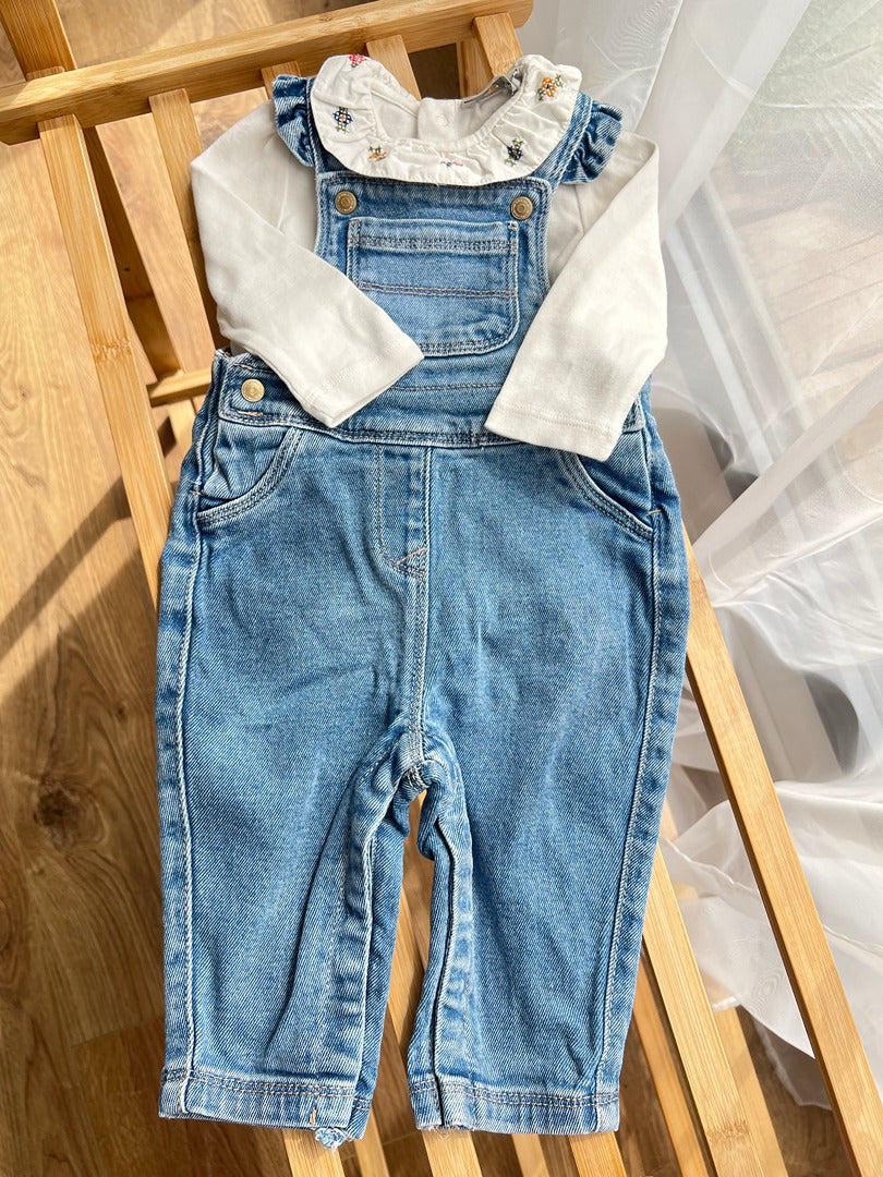 Ensemble bébé fille Bout'chou & Tao 6 mois salopette body col
