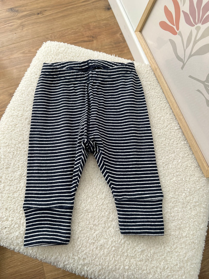 Legging à rayures marinières mixte Baby Gap - 3 mois - rayé bleu maine blanc - Garçon fille