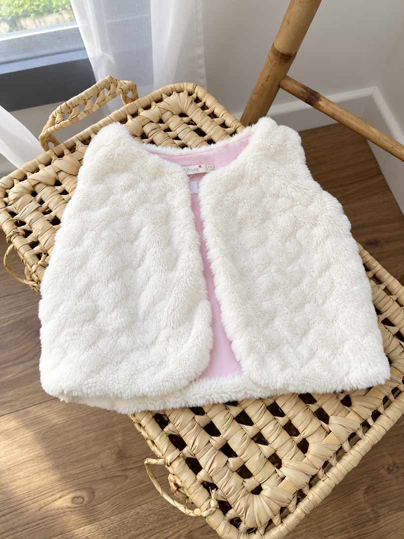 Gilet sans manches fausse fourrure Charlie & Prune fille hiver 2 ans