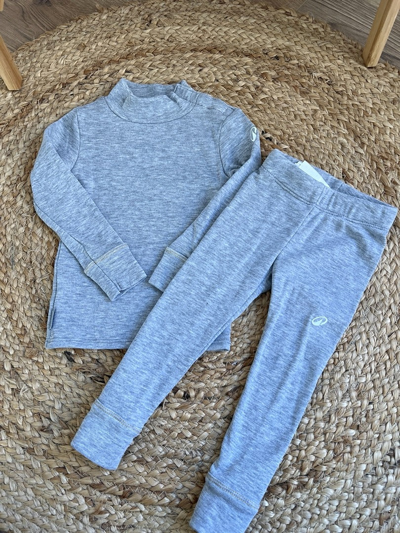 Ensemble sous-vêtement thermique gris Decathlon mixte 12 mois - 18 mois - Hiver - garçon fille