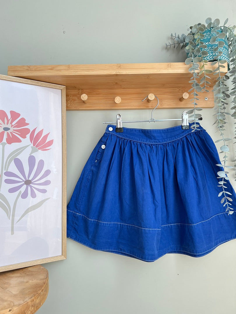 Jupe été fille Petit Bateau - 8 ans - Bleu éléctrique