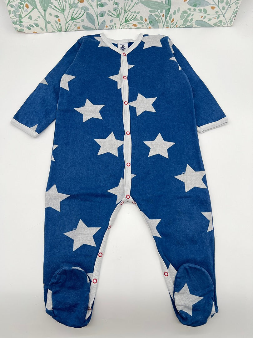 Grenouillère Petit Bateau - 18 mois - Bleu - État : Excellent Garçon