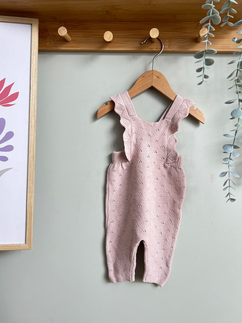 Salopette en maille rose Kiabi fille 3 mois mi-saison