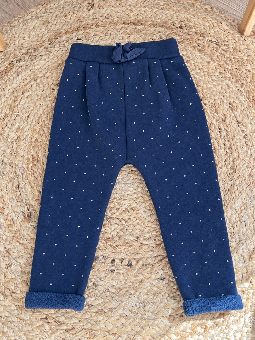 Pantalon jogging molletonné fille Kiabi bleu marine 2 ans hiver